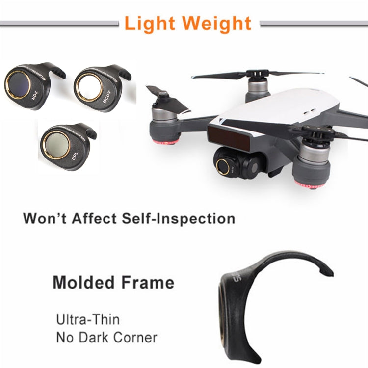 3 in 1 HD Drone Camera ND8 & CPL & UV Lens Filter Set for DJI Spark