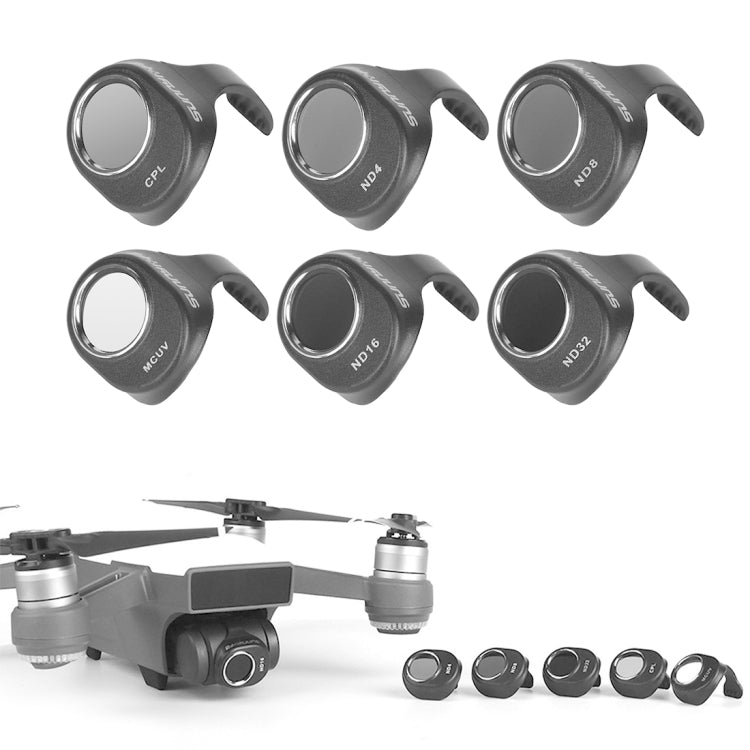 6 in 1 HD Drone Camera ND32/16/8/4 & CPL & UV Lens Filter Set for DJI Spark