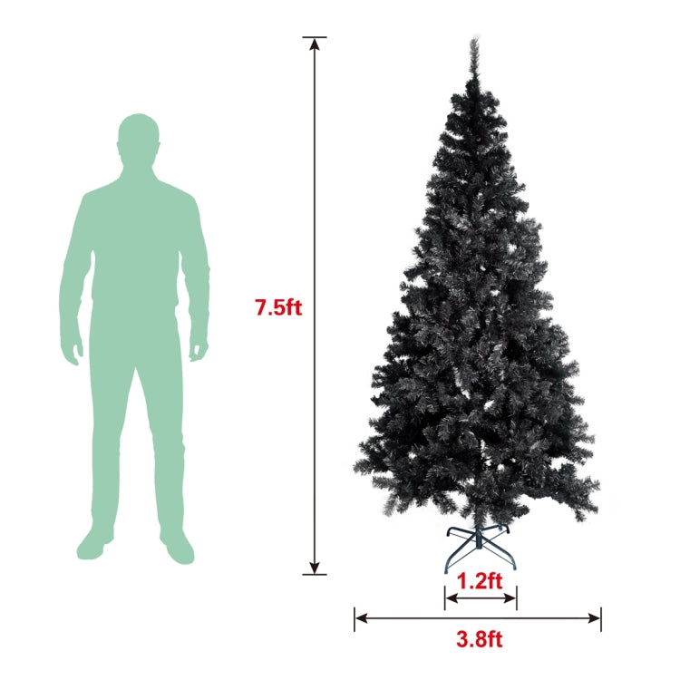 [US Warehouse] 7.5FT PVC Artificial Christmas Tree with 1500 Branches