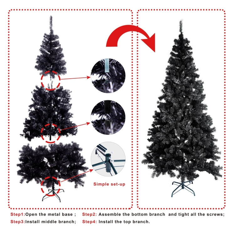 [US Warehouse] 7.5FT PVC Artificial Christmas Tree with 1500 Branches