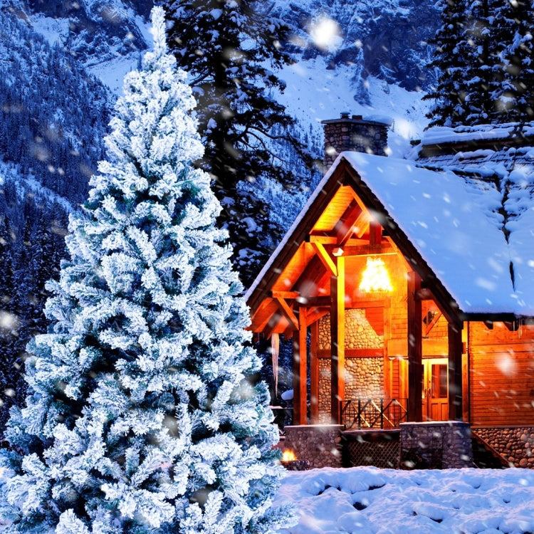 [US Warehouse] 7.5FT PVC Snow Flocked Christmas Tree with 1400 Branches
