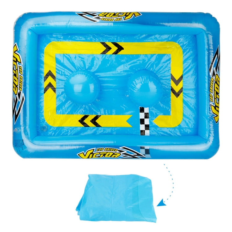 Water Play Fun Inflatable PVC Regatta Racing Pools Shallow Pool for Mini RC Boat, Inflated Size: 117*81*13cm