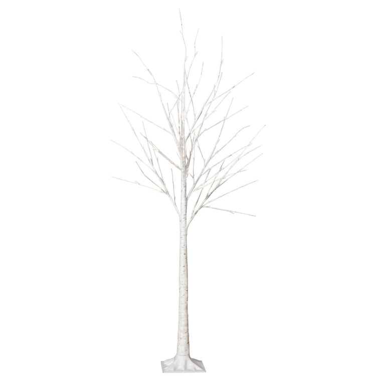 [US Warehouse] 3 In 1 Indoor Christmas Holiday Decoration White Birch Christmas Tree with LED Lights