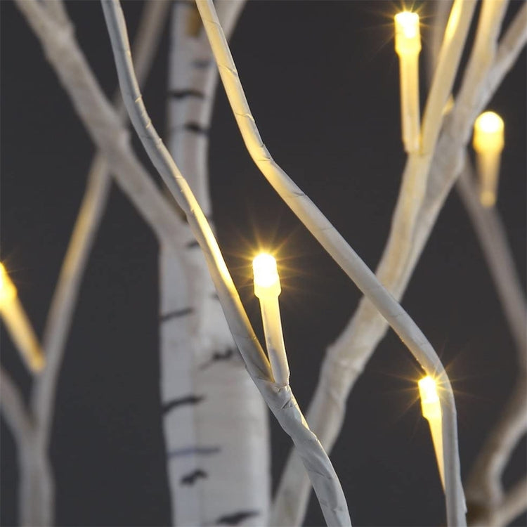 [US Warehouse] 3 In 1 Indoor Christmas Holiday Decoration White Birch Christmas Tree with LED Lights