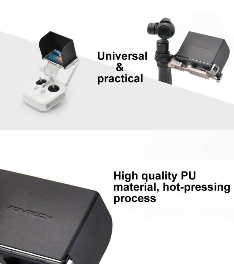 L111 Screen Hood for DJI Phantom 3 / 4 & Inspire & Mavic Pro Transmitter, Gimbal, Phones with Less Than 11.1cm Length Screen(Black)
