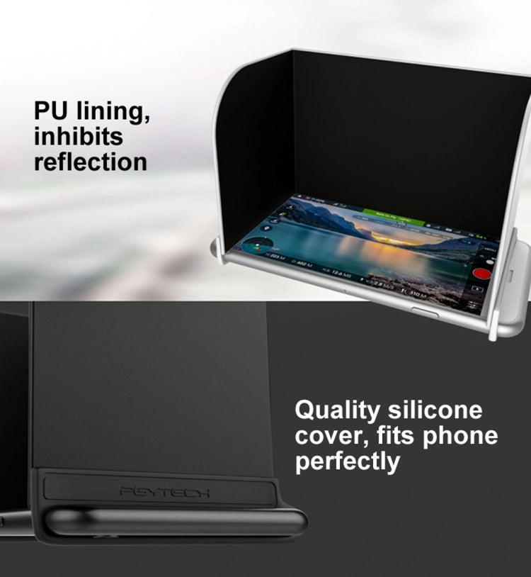 L121 Screen Hood for DJI Phantom 3 / 4 & Inspire & Mavic Pro Transmitter, Gimbal, Phones with Length Screen Between 11.1cm and 12.1cm(Black)