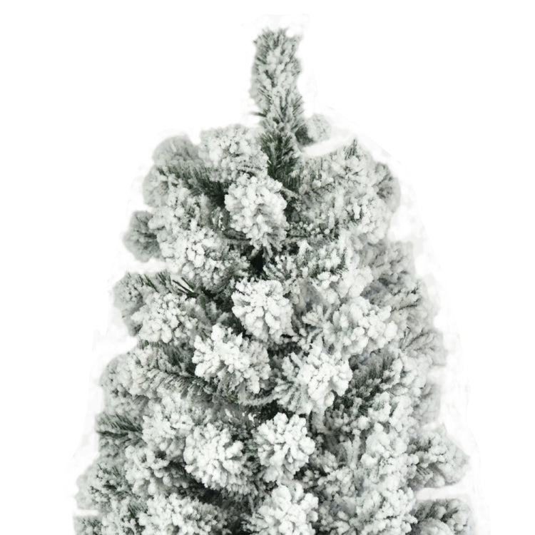 [US Warehouse] 7.5FT Indoor Outdoor Christmas Holiday Decoration Pencil Flocking Christmas Tree