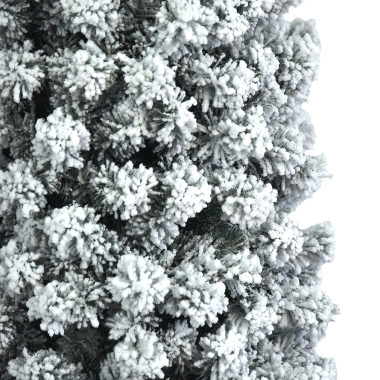 [US Warehouse] 7.5FT Indoor Outdoor Christmas Holiday Decoration Pencil Flocking Christmas Tree