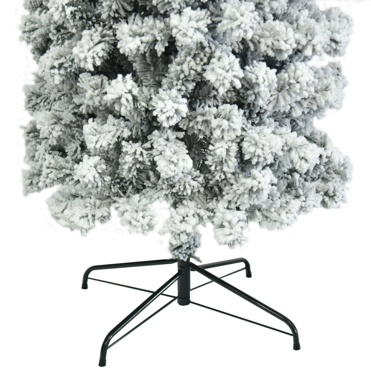 [US Warehouse] 7.5FT Indoor Outdoor Christmas Holiday Decoration Pencil Flocking Christmas Tree