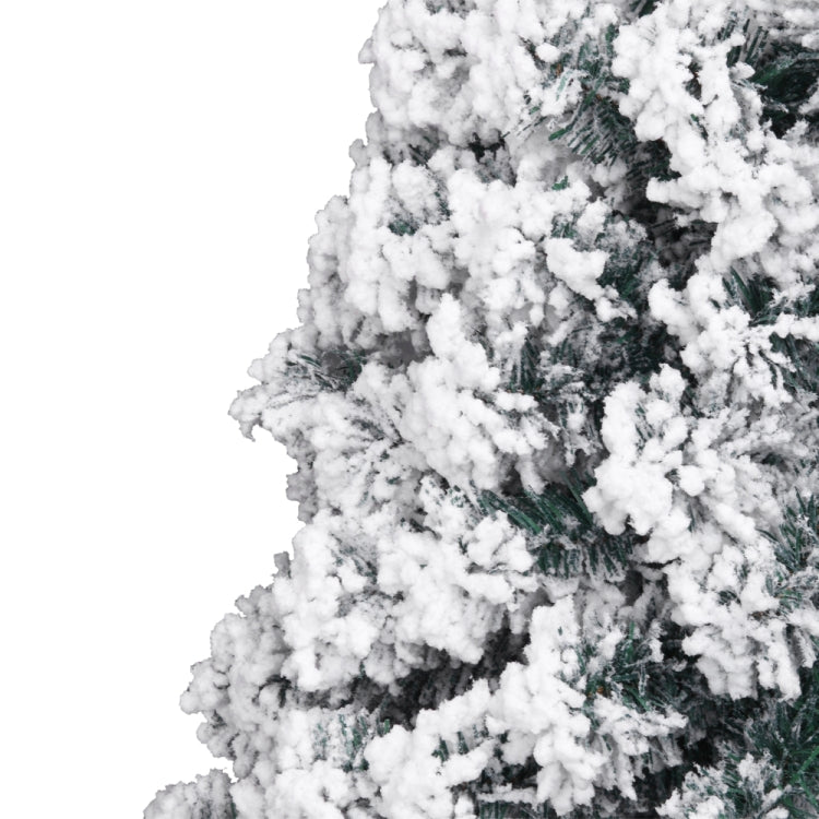 [US Warehouse] 7FT Indoor Outdoor Christmas Holiday Decoration PVC Flocking Christmas Tree with 1300 Branches