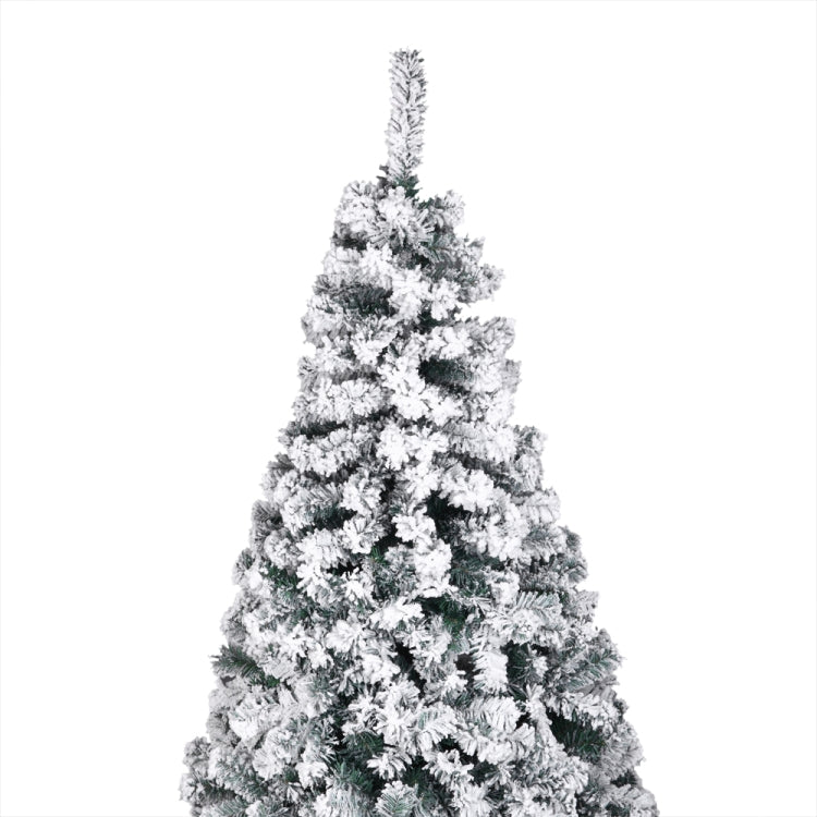 [US Warehouse] 7FT Indoor Outdoor Christmas Holiday Decoration PVC Flocking Christmas Tree with 1300 Branches