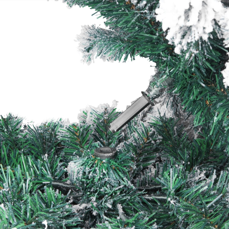 [US Warehouse] 7FT Indoor Outdoor Christmas Holiday Decoration PVC Flocking Christmas Tree with 1300 Branches