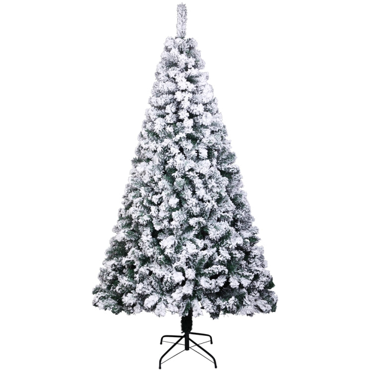 [US Warehouse] 6FT Indoor Outdoor Christmas Holiday Decoration PVC Flocking Christmas Tree with 750 Branches