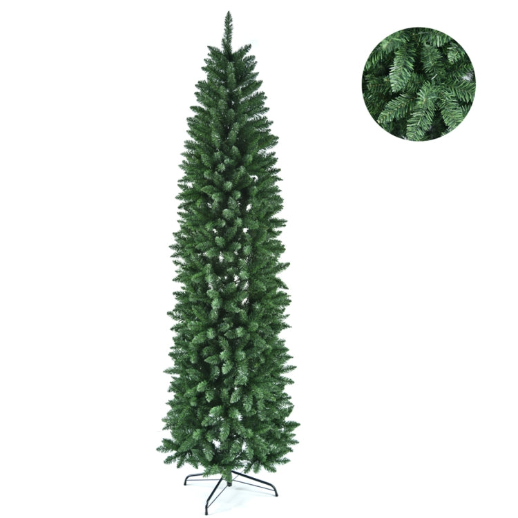[US Warehouse] 7.5FT Indoor Outdoor Christmas Holiday Decoration Pointed PVC Pen Holder Christmas Tree