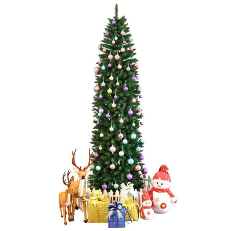 [US Warehouse] 7.5FT Indoor Outdoor Christmas Holiday Decoration Pointed PVC Pen Holder Christmas Tree