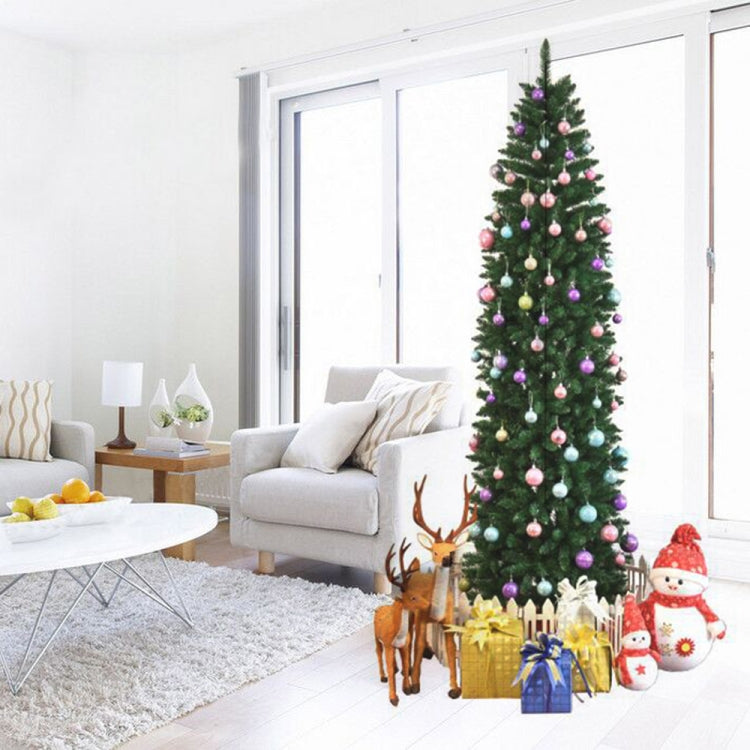 [US Warehouse] 7.5FT Indoor Outdoor Christmas Holiday Decoration Pointed PVC Pen Holder Christmas Tree