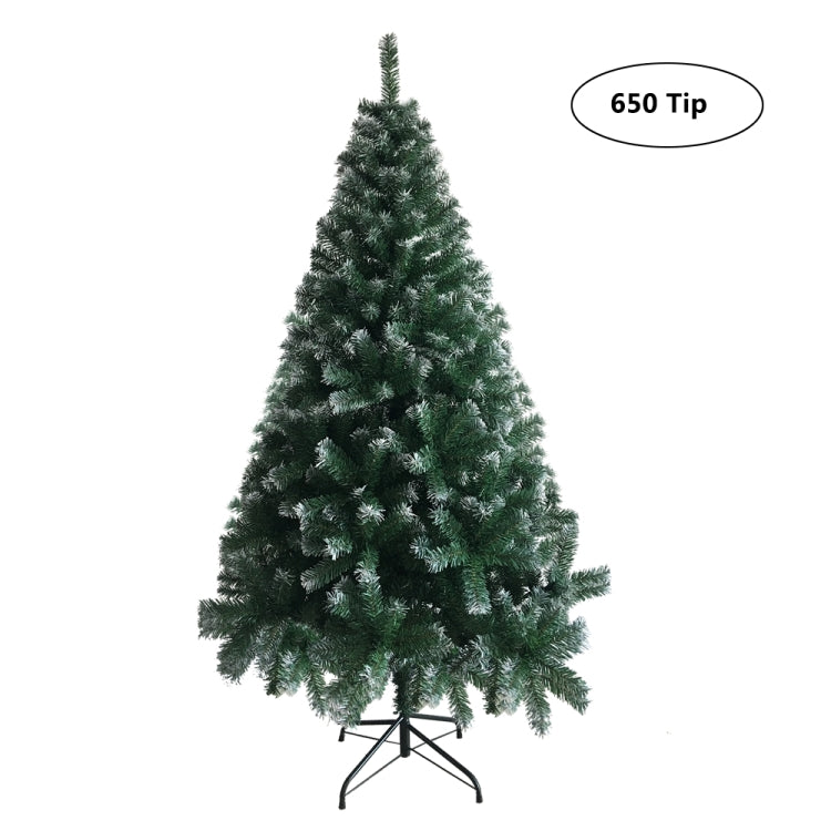 [US Warehouse] 6FT Indoor Outdoor Christmas Holiday Decoration Iron Leg White PVC Christmas Tree with 650 Branches