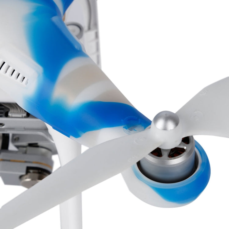 OCDAY Life Waterproof Dustproof Silicone Fuselage Cover Case for DJI Phantom 3 (Blue+White)