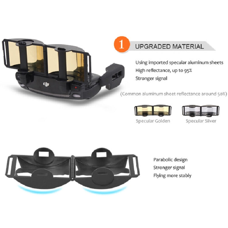 2 in 1 Foldable Remote Control Paraboloid Signal Booster & Remote Controller Lens Hood For DJI Mavic Pro & Spark