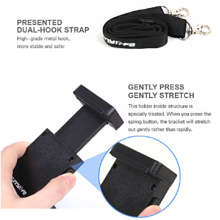 Foldable Extendable 360 Degree Rotation Phone / Tablet Holder for DJI Mavic Pro & Spark Transmitter, Suitable for 4.7 - 12.9 inch Smartphone / Tablet (6-24.6cm Width)