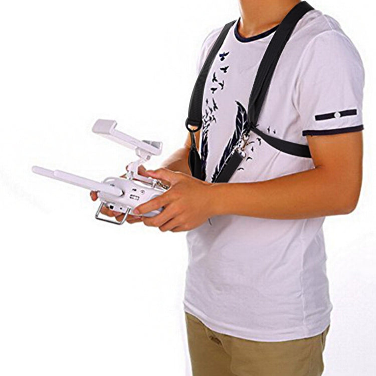 Double Shoulder Buckle Hanging Strap & Back Strap for DJI Phamtom 4 & 3 & 2 / Inspire 1 Remote Controller