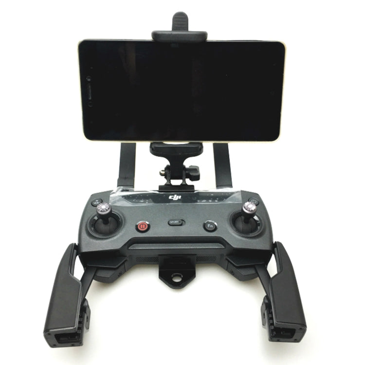 Front Positioned Phone Holder for DJI Mavic Pro & Spark Remote Controller, Suitable for 50-85mm Width Smartphone(Black)