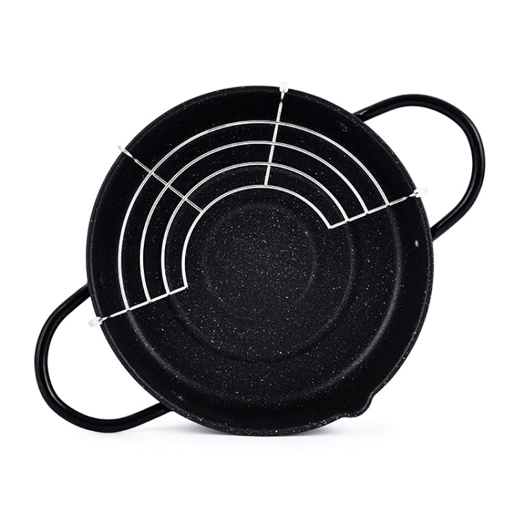Household Oil-saving Small Frypot Non-stick Pan with Filter Holder, Mouth Diameter: 20cm
