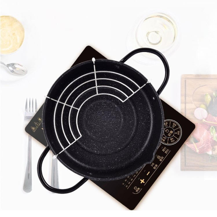 Household Oil-saving Small Frypot Non-stick Pan with Filter Holder, Mouth Diameter: 20cm