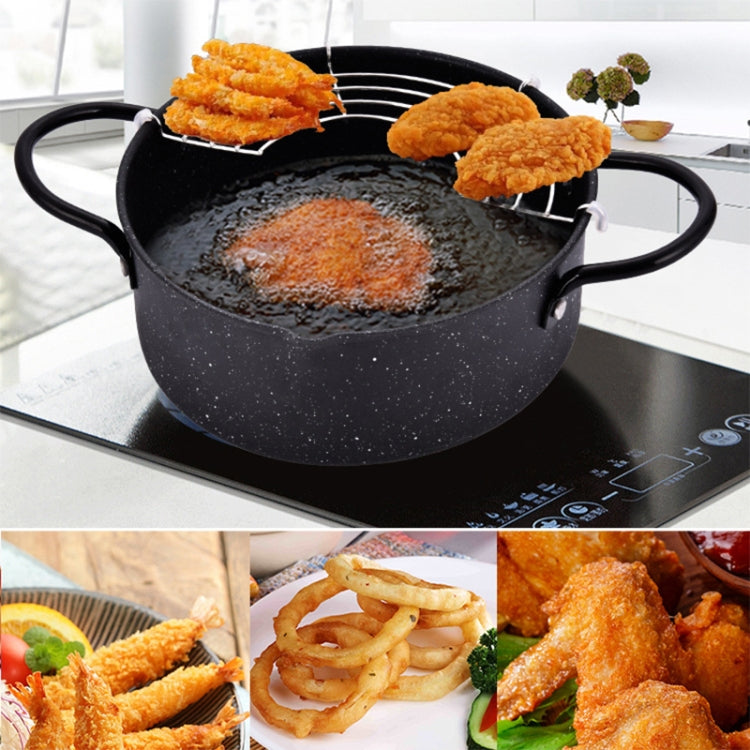 Household Oil-saving Small Frypot Non-stick Pan with Filter Holder, Mouth Diameter: 20cm