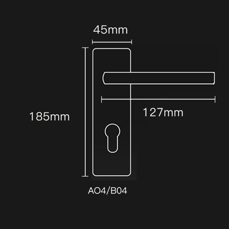 Aluminum Alloy Mute Interior Door Lock Handle Lock, Suitable Door Thickness: 35-50mm