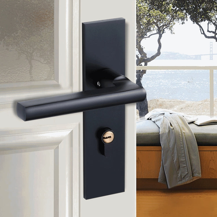 Aluminum Alloy Mute Interior Door Lock Handle Lock, Suitable Door Thickness: 35-50mm