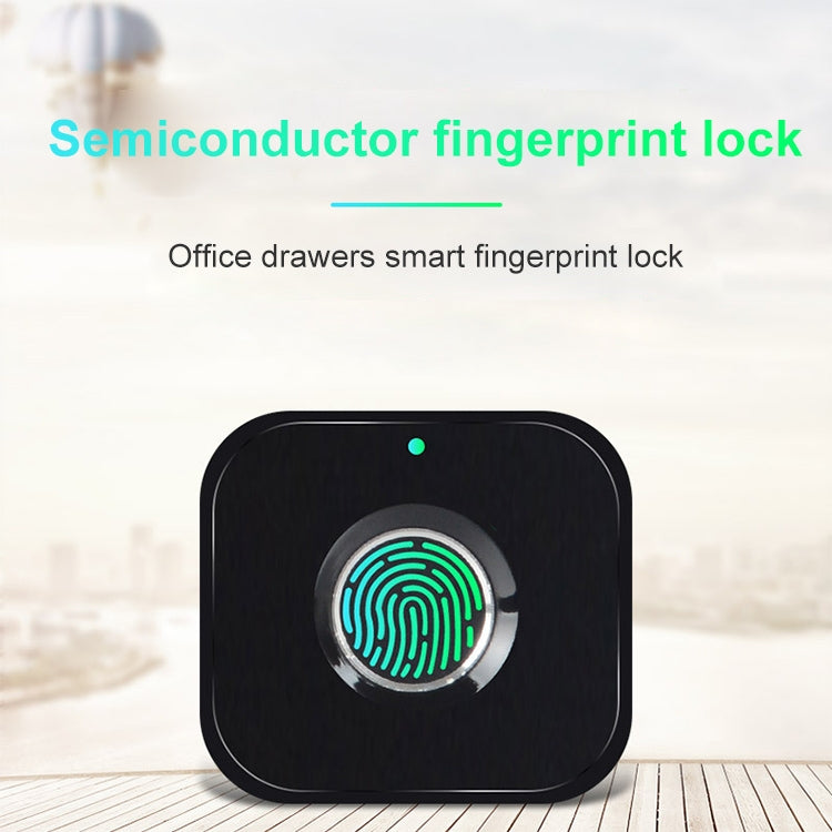 BP01-B Micro USB Charging Triple Drawer Right Hand Unlocking Smart Semiconductor Fingerprint Lock(Black)