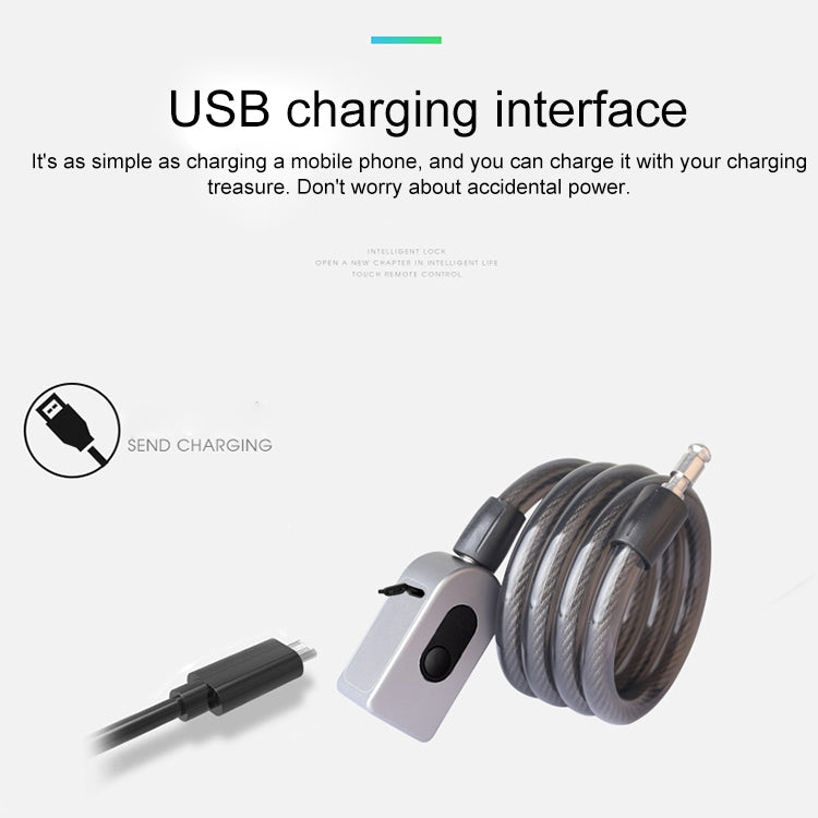 GQ10 IP66 Waterproof Anti-theft Bicycle Lock Smart Bluetooth Steel Ring Lock(Grey)