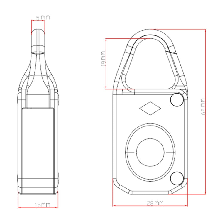 ZT10 Locker Anti-theft Metal Fingerprint Padlock