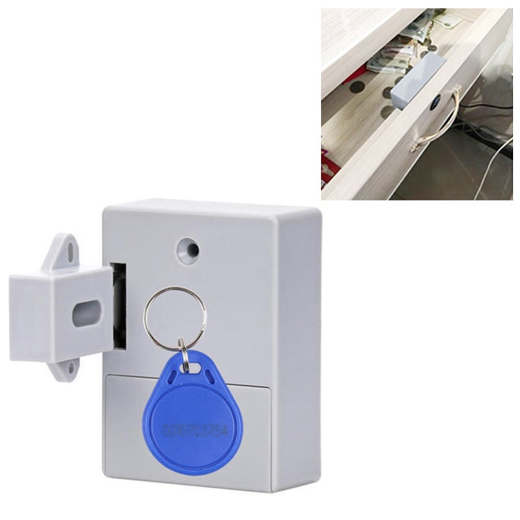 T3 ABS Magnetic Card Induction Lock Invisible Folio Cupboard Door Lock with Shutter(Grey)