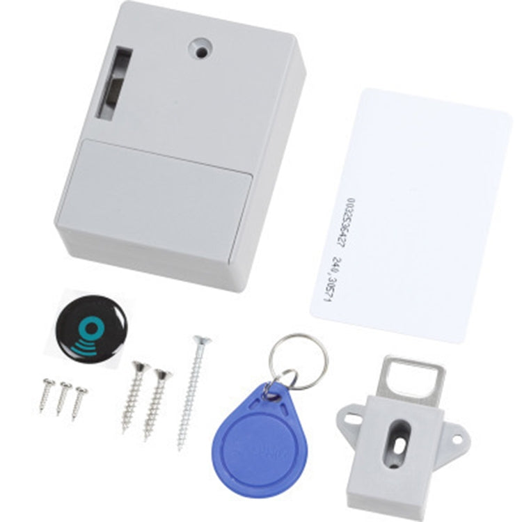 T3 ABS Magnetic Card Induction Lock Invisible Folio Cupboard Door Lock with Shutter(Grey)