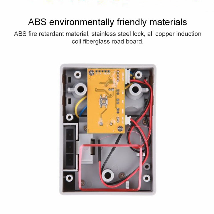 T3 ABS Magnetic Card Induction Lock Invisible Folio Cupboard Door Lock with Shutter(Grey)