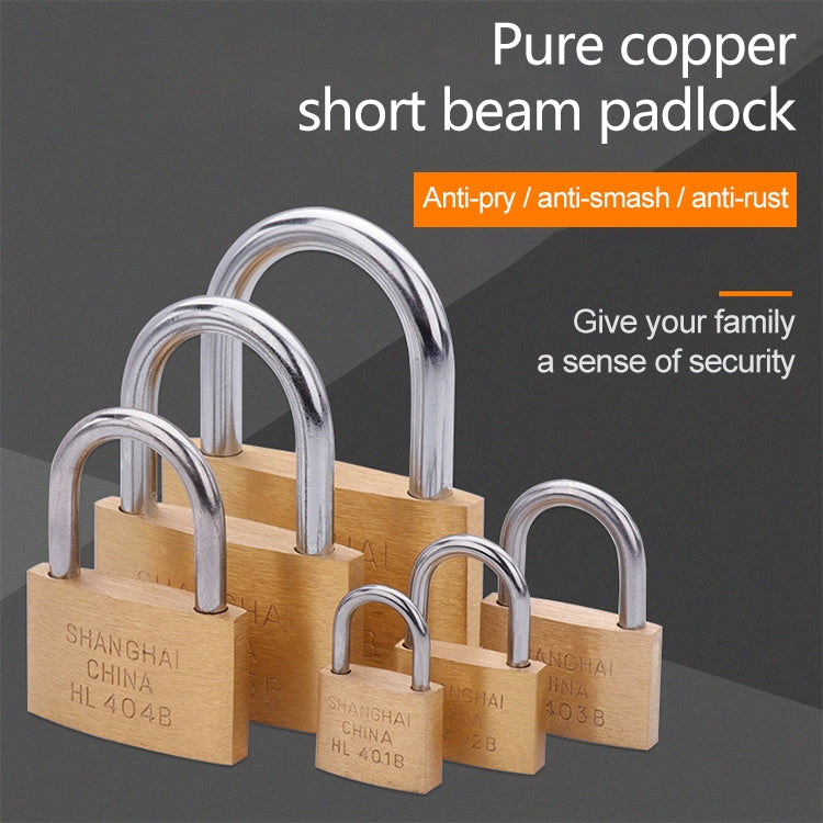 Copper Padlock Small Lock, Style: Short Lock Beam, 30mm Open