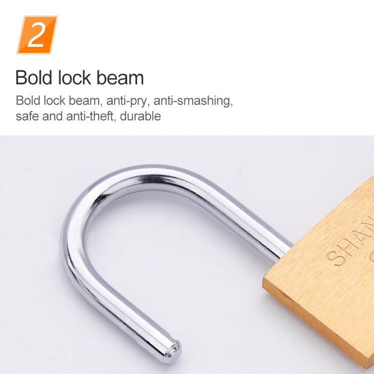 Copper Padlock Small Lock, Style: Long Lock Beam, 30mm Not Open