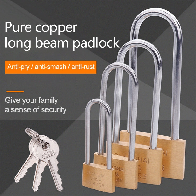 Copper Padlock Small Lock, Style: Long Lock Beam, 50mm Not Open