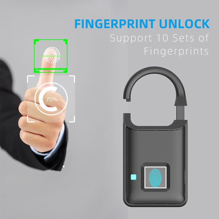 P5 3.7V Micro USB Charging Semiconductor Fingerprint Sensing Small Padlock