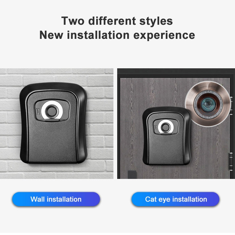 B0X01 Micro USB Charging Bluetooth + Fingerprint Door Wall-mounted Key Storage Box Key Safety Box
