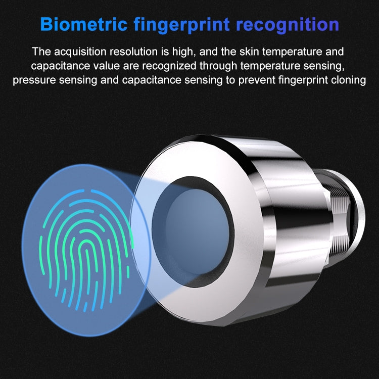 T22FB Micro USB Charging Zinc Alloy Smart Fingerprint + Bluetooth Drawer Bilateral Open Lock File Cabinet Lock