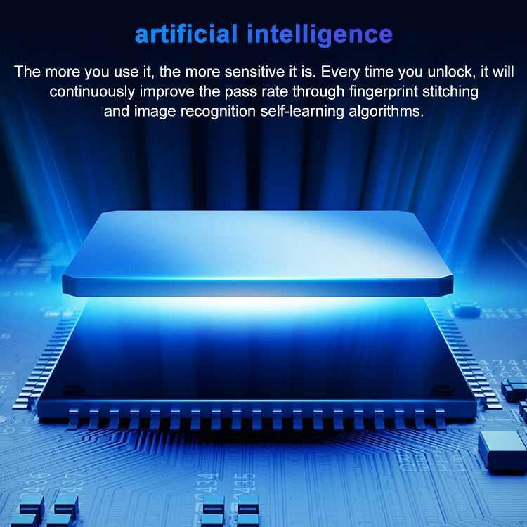 T22FB Micro USB Charging Zinc Alloy Smart Fingerprint + Bluetooth Drawer Bilateral Open Lock File Cabinet Lock