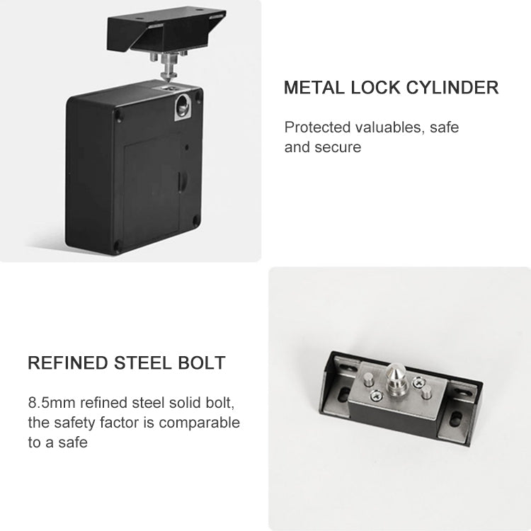 T8 Hole-free IC Sensor Swipe Card Drawer Lock Invisible Universal Cabinet Lock