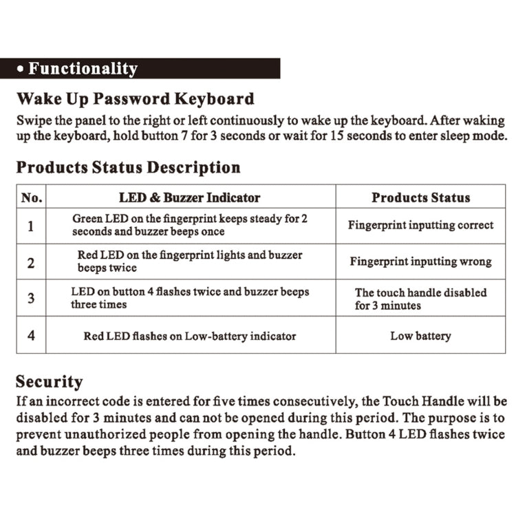 [EU Warehouse] Smart Bluetooth Fingerprint Key Lock with Biometric