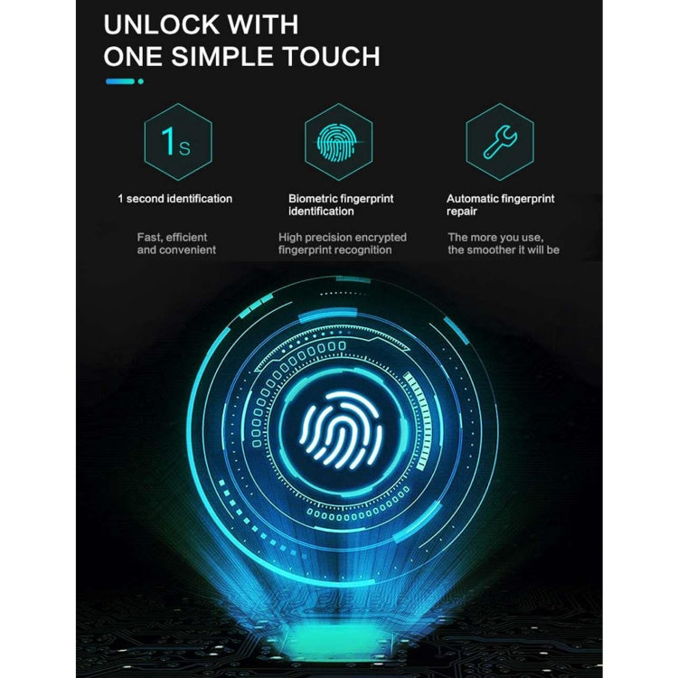 [EU Warehouse] Smart Bluetooth Fingerprint Key Lock with Biometric