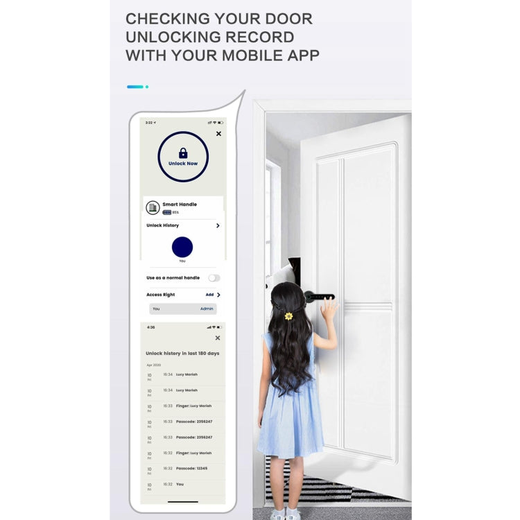 [EU Warehouse] Smart Bluetooth Fingerprint Key Lock with Biometric