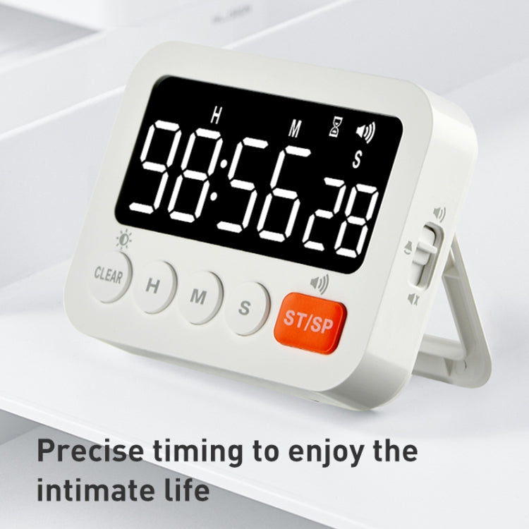 8801A Multi-function LED Display Clock Digital Timer Countdown Reminder (White)
