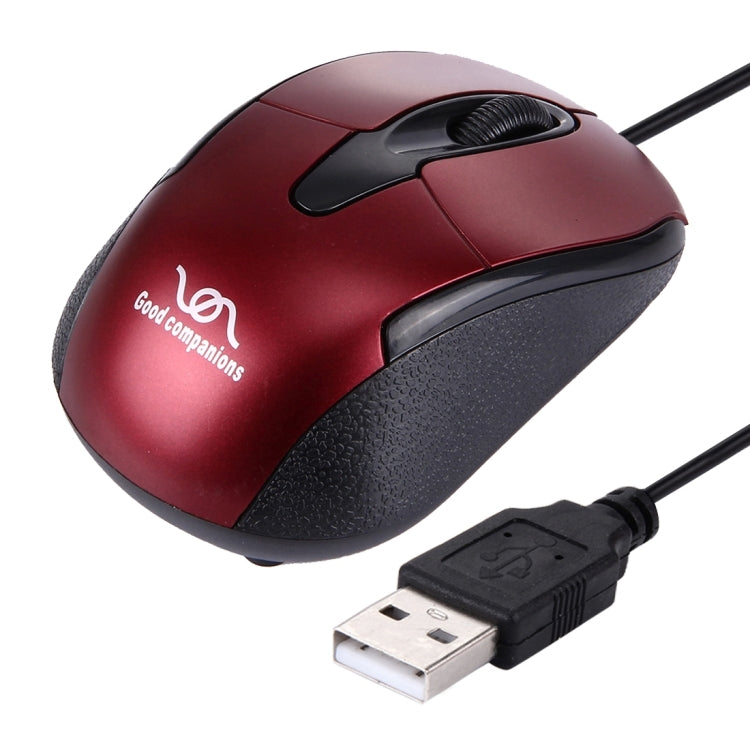 FC-3004 USB Interface 3 Buttons 3200 DPI Wired Optical Mouse for Computer PC Laptop